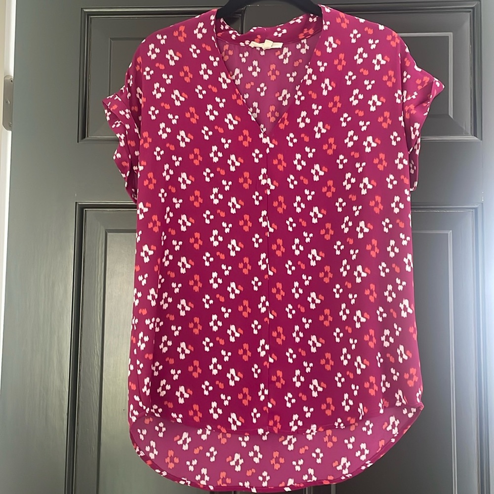 Pleione Nordstrom bought work blouse patterned